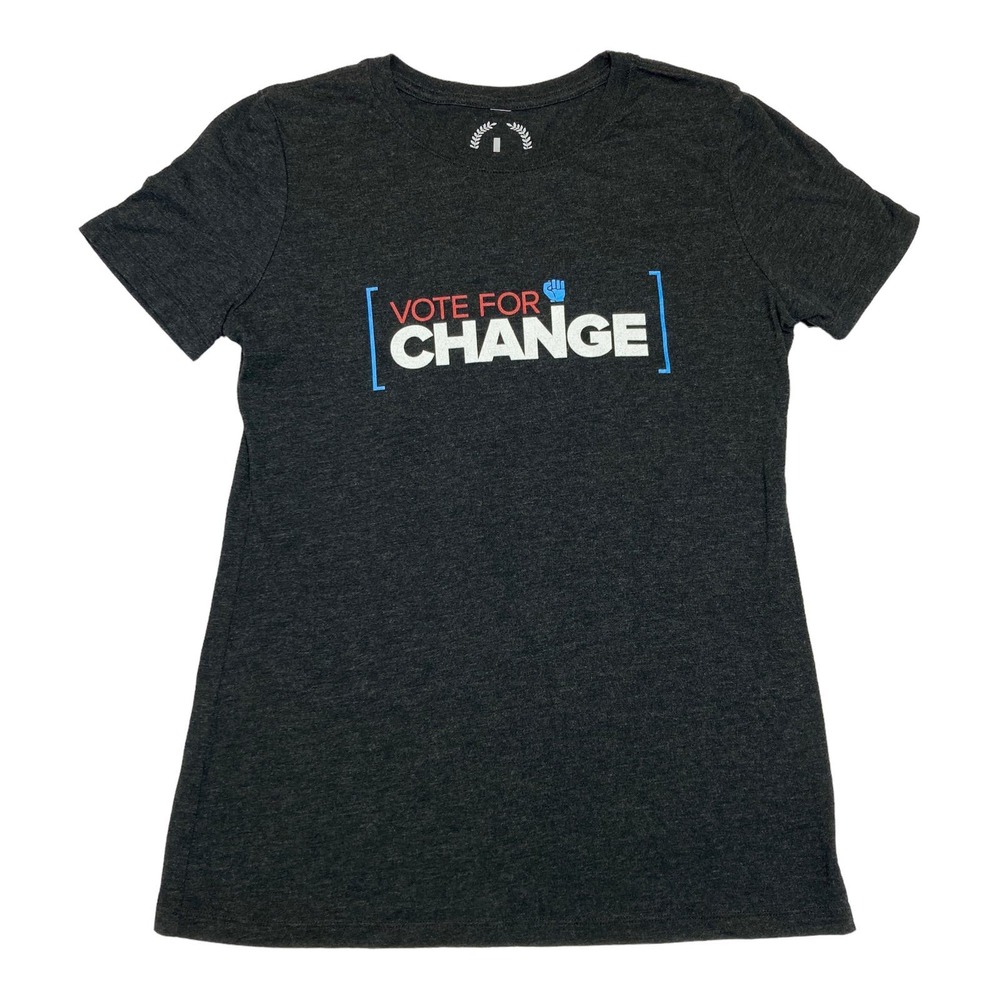 Vote For Change T-Shirt Dark Gray Size L
